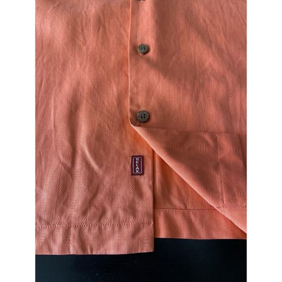 TOMMY BAHAMA RELAX Deep Coral 100% Silk Camp Shirt sz L - Picture 4 of 7